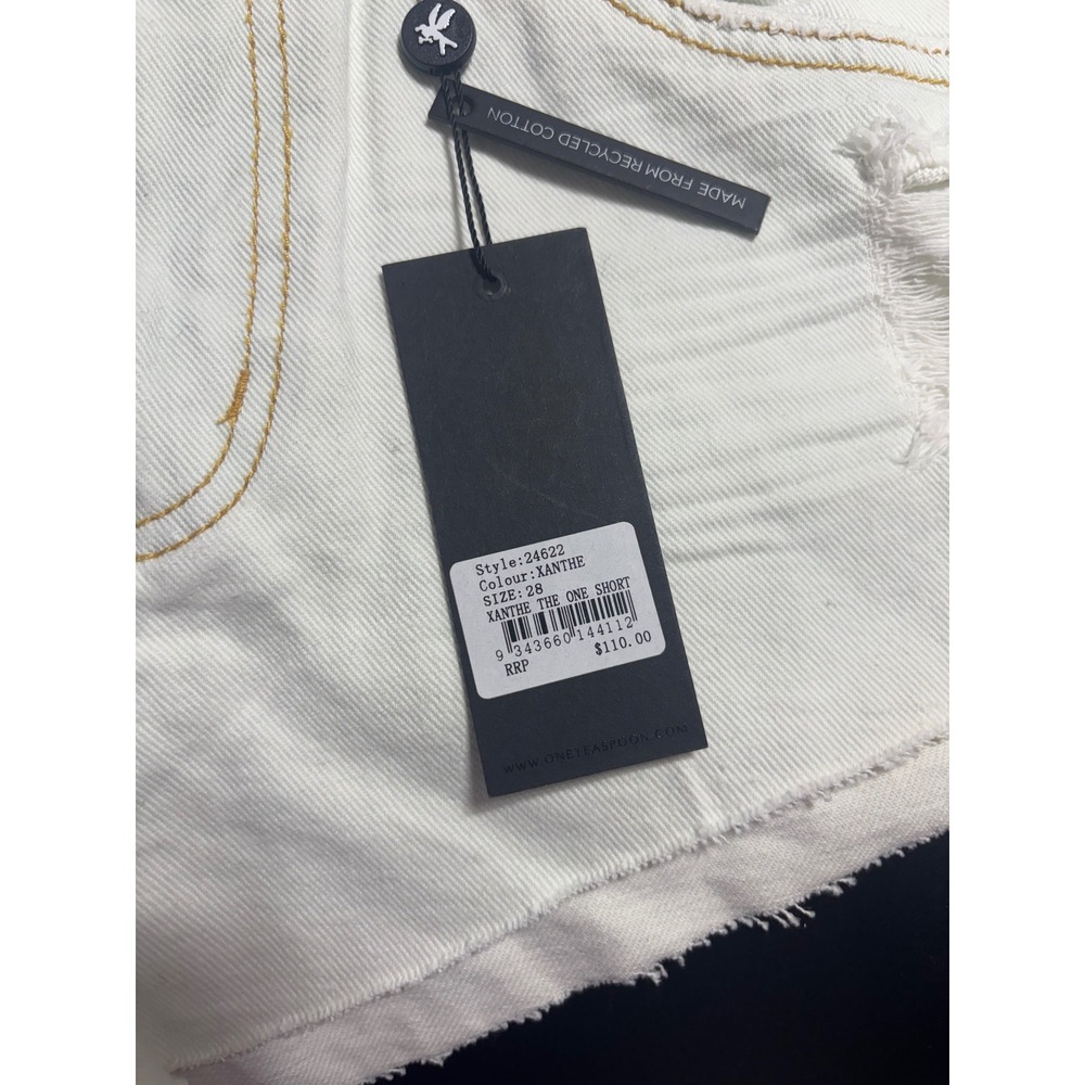 One Teaspoon NEW The One High Waist Cheeky Denim Shorts in Xanthe in Size‎ 28 - Picture 5 of 7